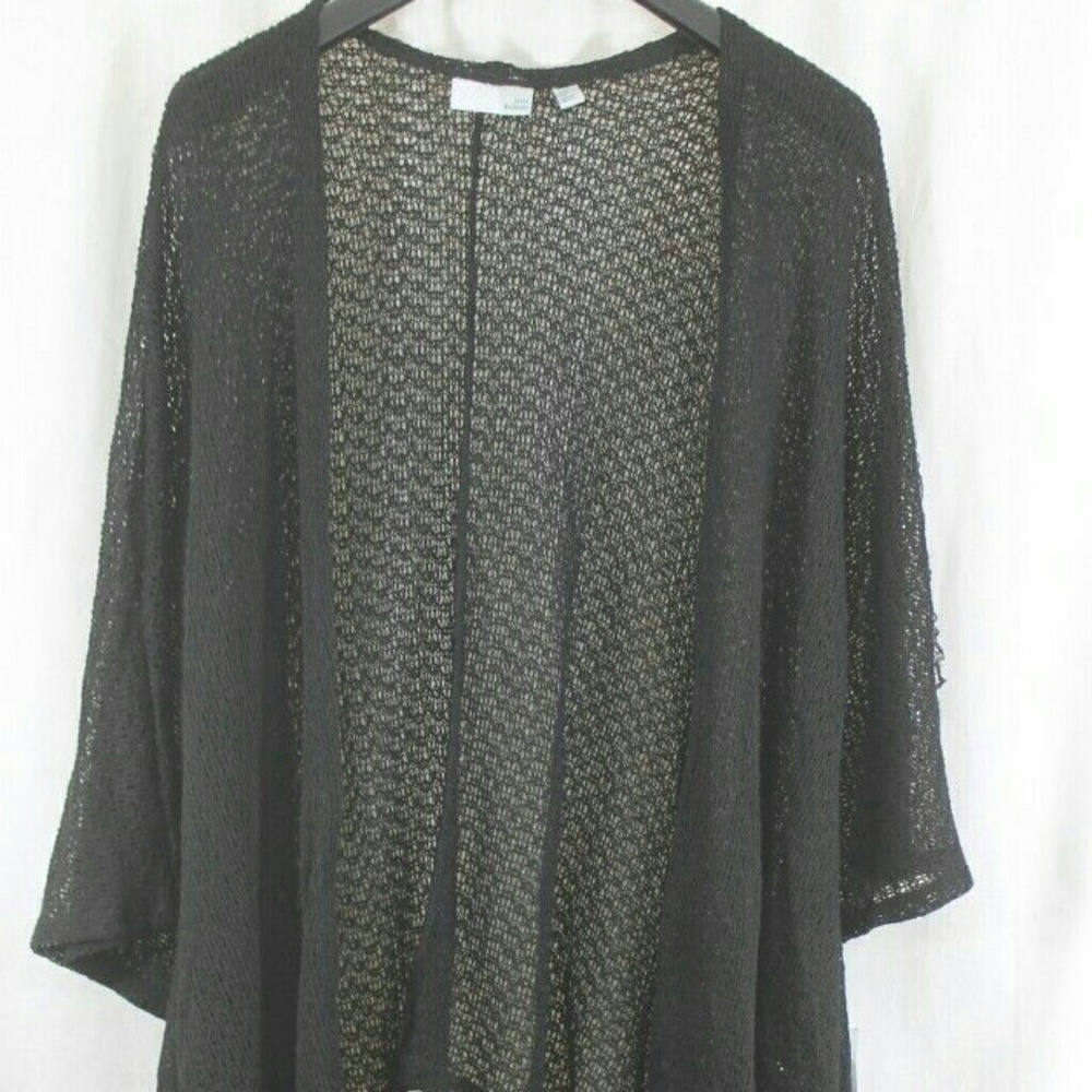 14TH & UNION BLACK LOOSE KNIT SHAWL SIZE XS NWT
