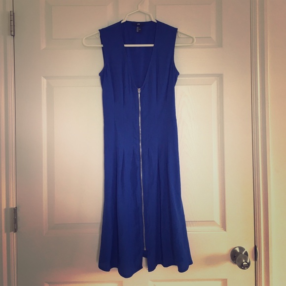 Flirty Royal Blue Fit & Flare Dress - Picture 1 of 1
