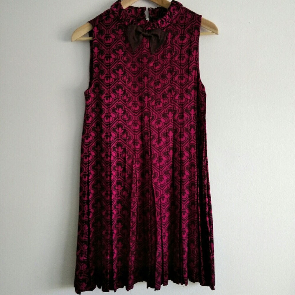 Marc Jacobs Pleated Bow Sleeveless Dress, S