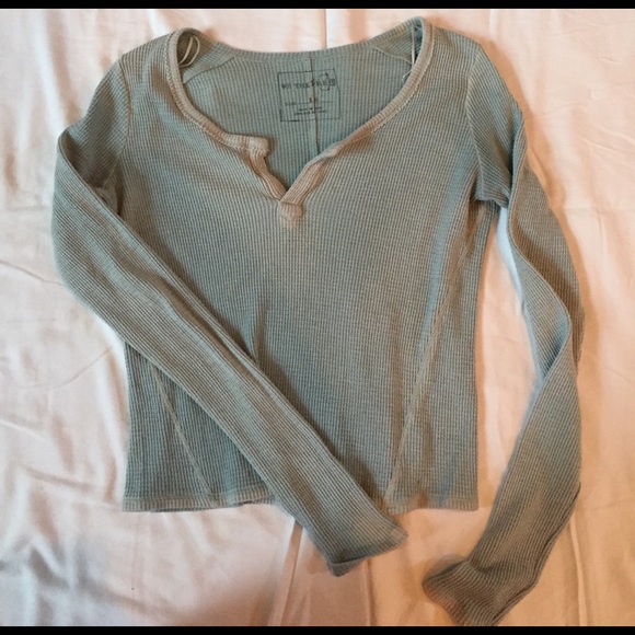 Free People XS waffle tee - Picture 1 of 3