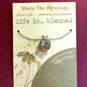 Life is Blessed Peace Necklace
