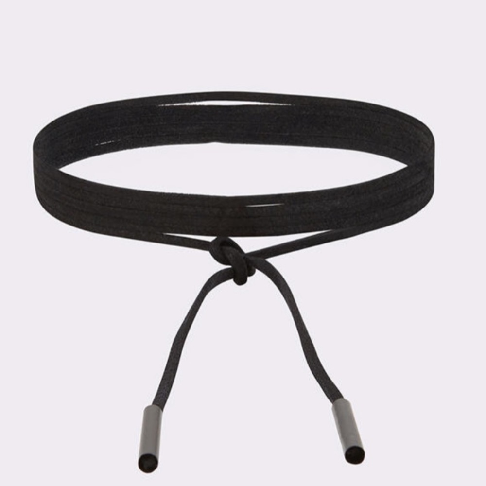 Wrap Choker Suede Black
