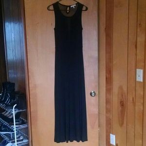 Monteau long black dress