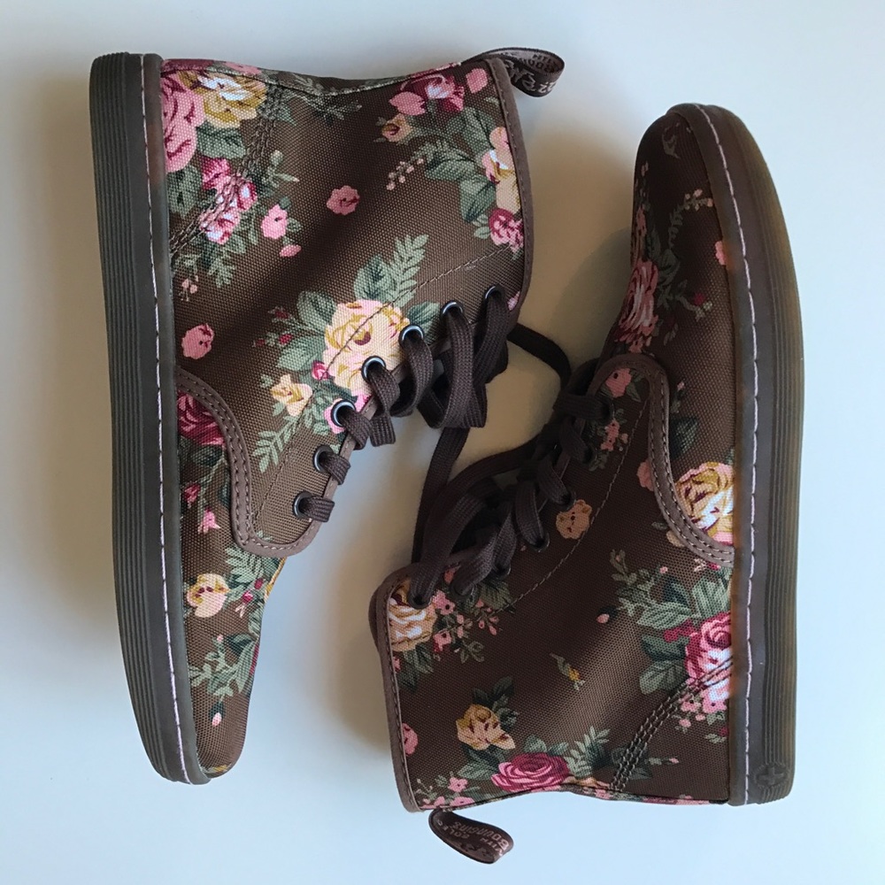 Doc Marten Floral Boot Brown