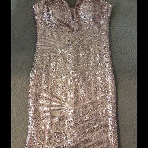 Sequin strapless dress