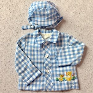 Vtg Baby Boy Duck Infant 18 Months Easter Outfit