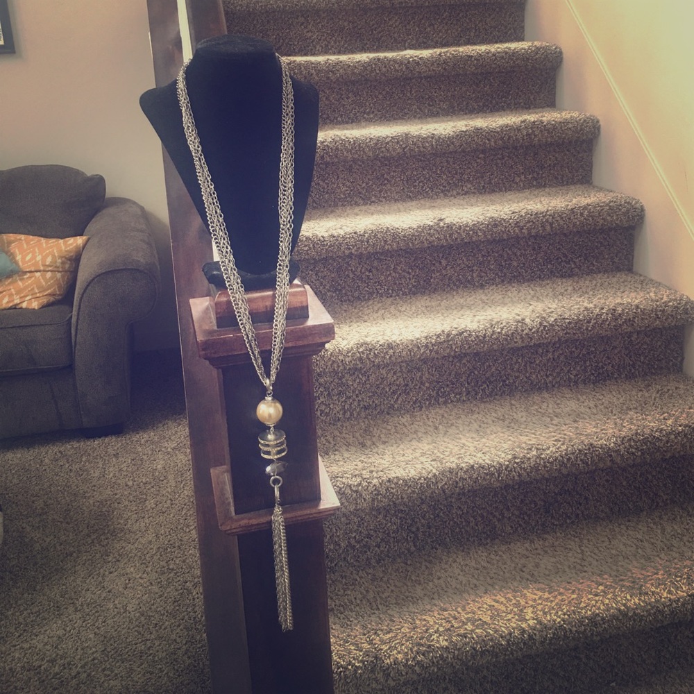 Chicos long tassel necklace