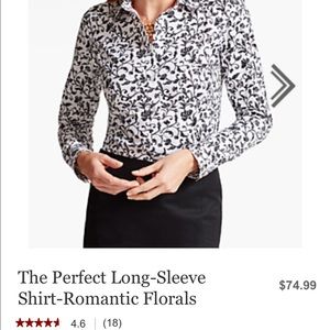 TALBOTS Romantic Floral Wrinkle-Resistant Blouse TALBOTS Romantic Floral Wrinkle-Resistant Blouse