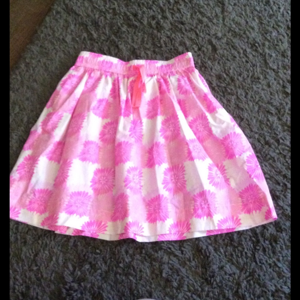 JCrew Pink Flower Skirt