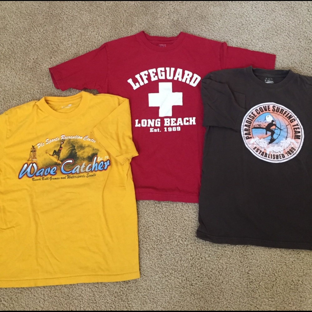 Three Children's Place t-shirts. 1 L and 2 XL