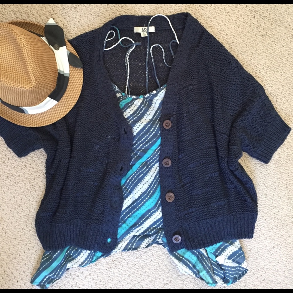 Ya Los Angeles navy dolman cardigan