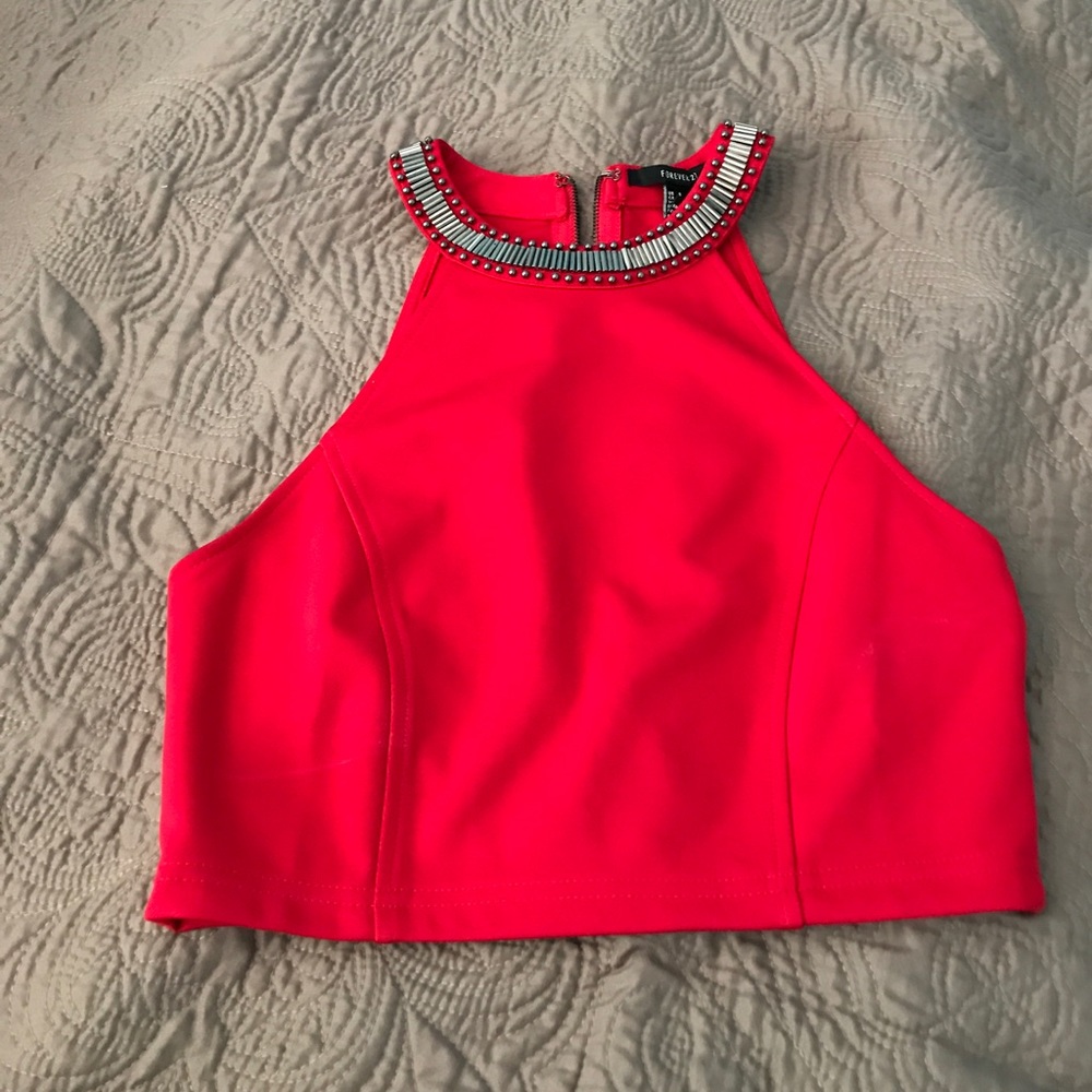 Red Crop Top