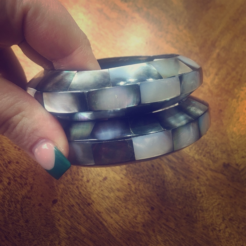 Pearl bangles!  Still has tags on