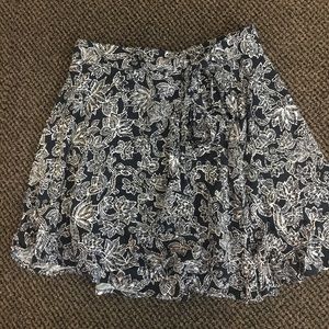 Wrap around blue flower skirt