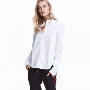 H&M cotton blouse with ruffles