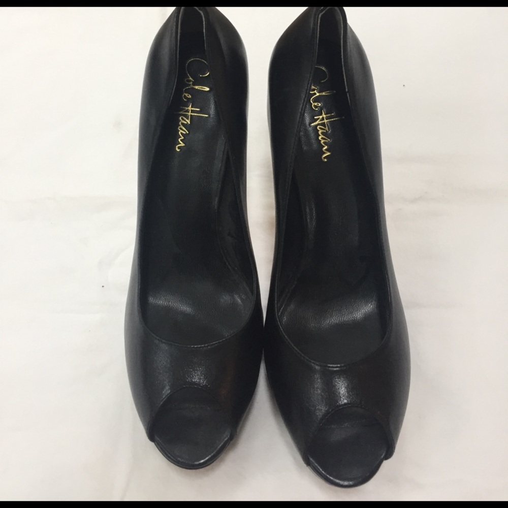 Cole Haan peep toe pumps