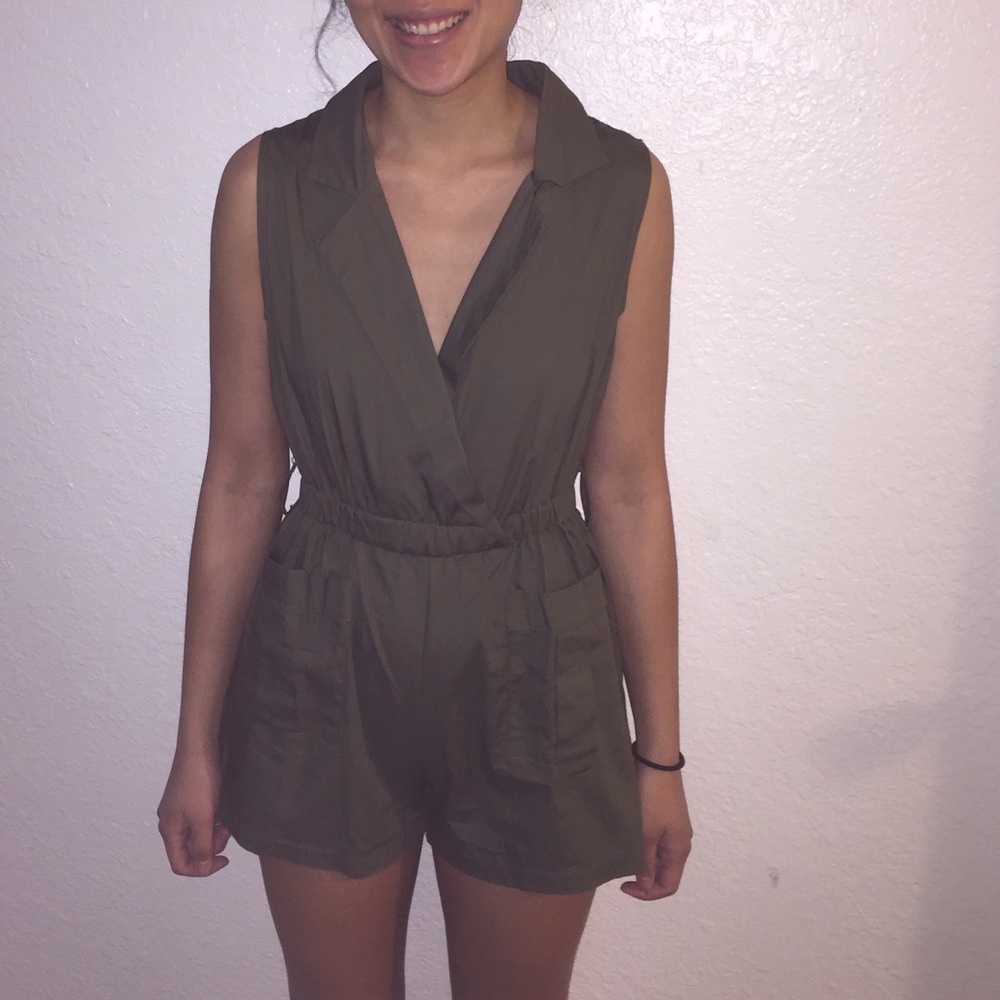 Army Green Romper