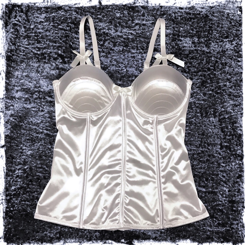 White Satin Bra Corset