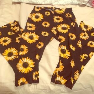 Sunflower flare leggings! From target