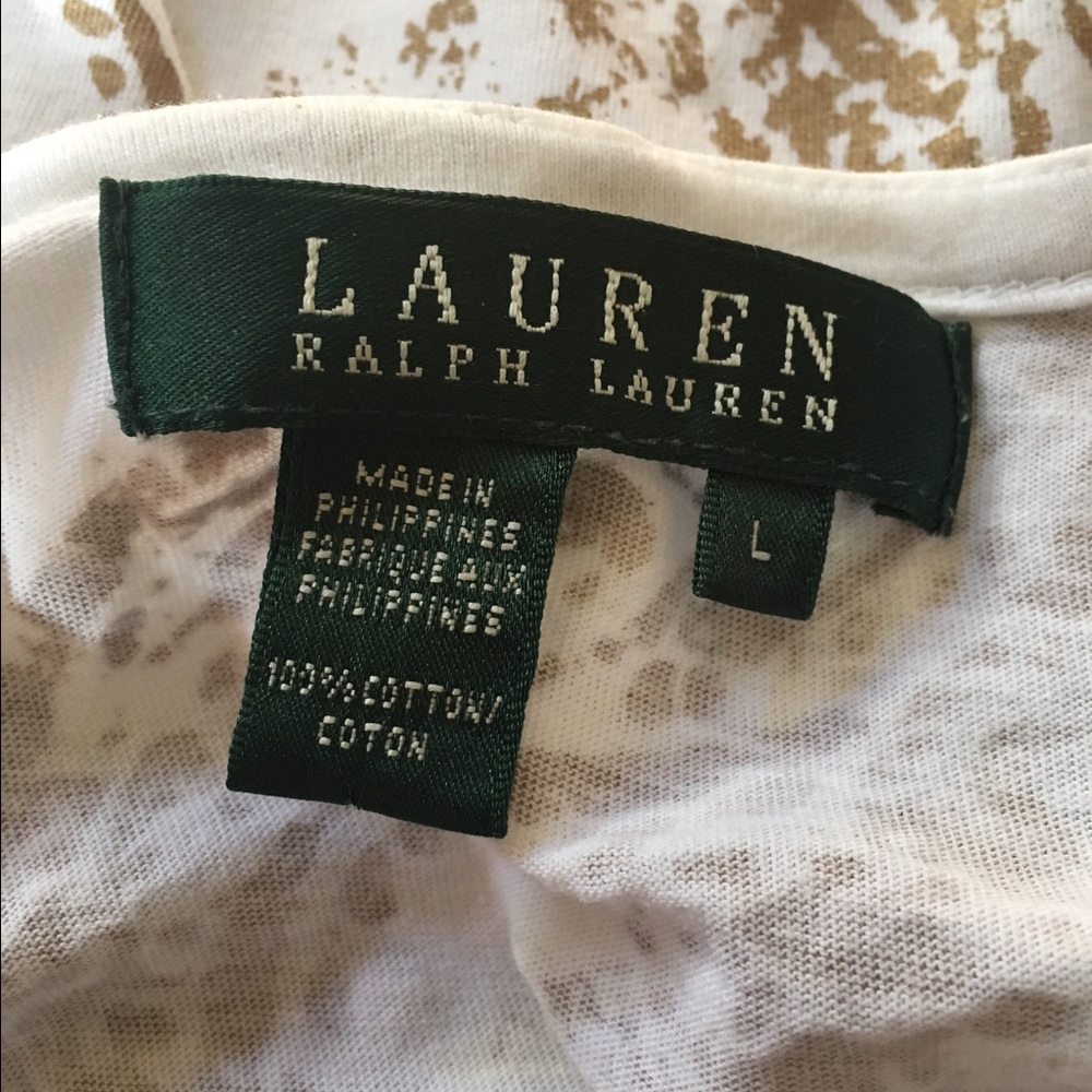 Lauren Ralph Lauren Design Top 💯% Cotton~Large - Picture 3 of 4