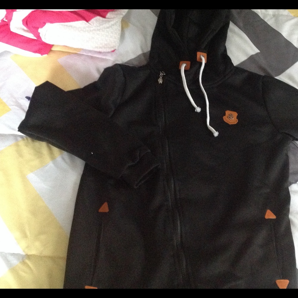 Black side zipper hoodie