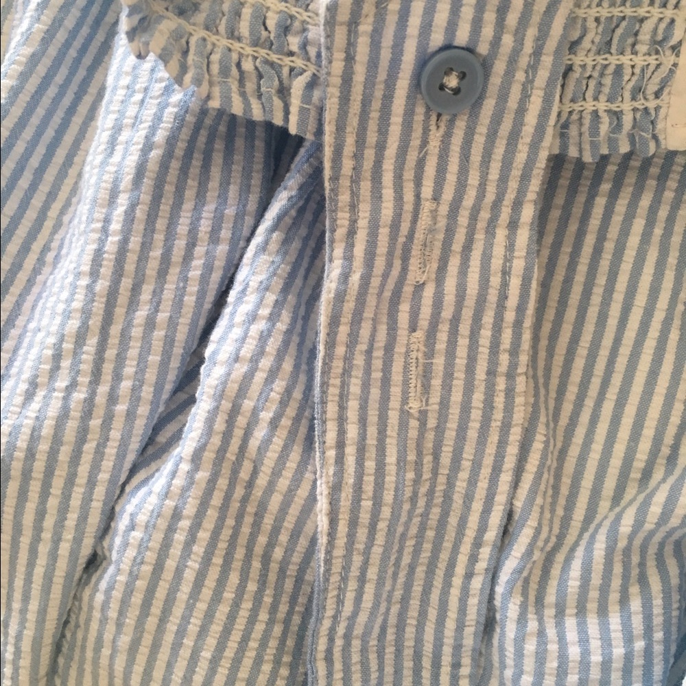 Blue & White Pinstripe Dress 👗 100% Cotton NWOT - Picture 3 of 4