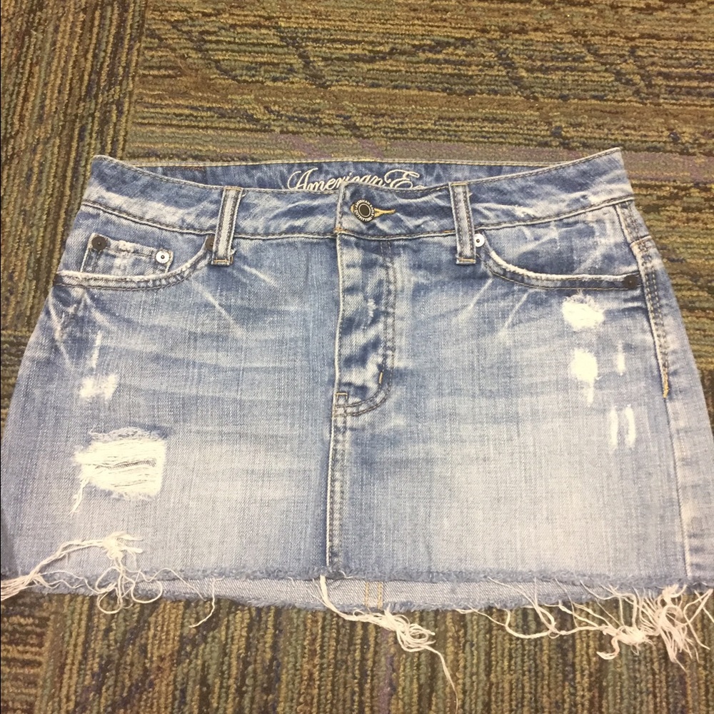 American Eagle jean mini skirt.