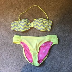 Victoria's Secret Pink bandeau bikini set