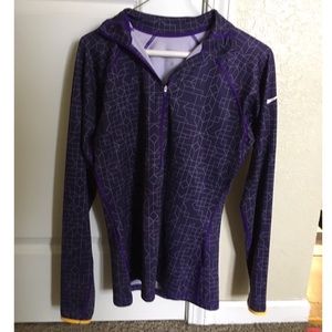 Purple Nike-Pro Quarter-Zip Pullover