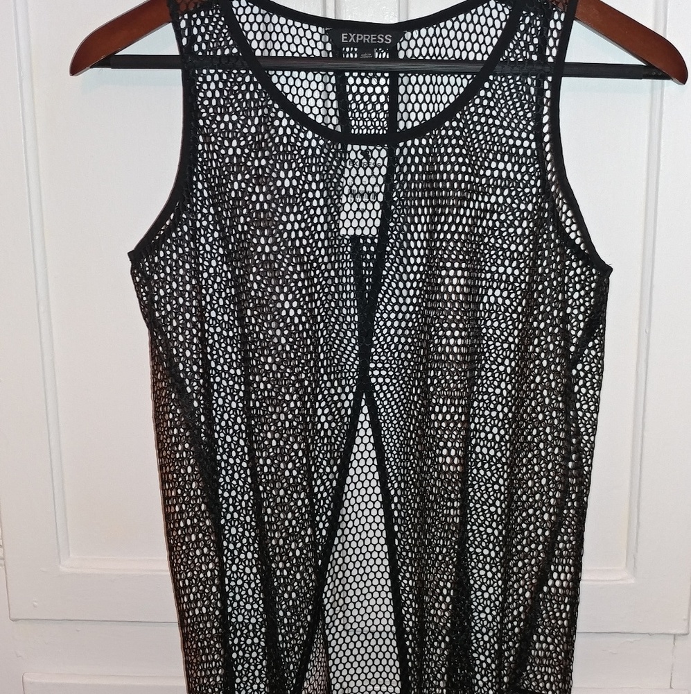 NWT Express Women's Mesh Split Back Tank Top M
