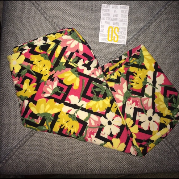 💕Gorgeous 🦄 HTF Spring LuLaRoe os Leggings BNWT - Picture 1 of 1