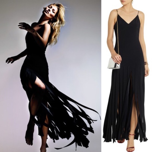 kate moss for topshop fringe maxi dress