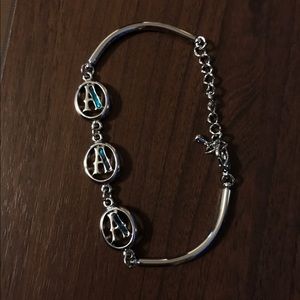 Silver "A" bracelet