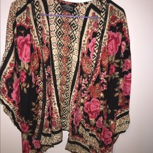 Rose Print Kimono