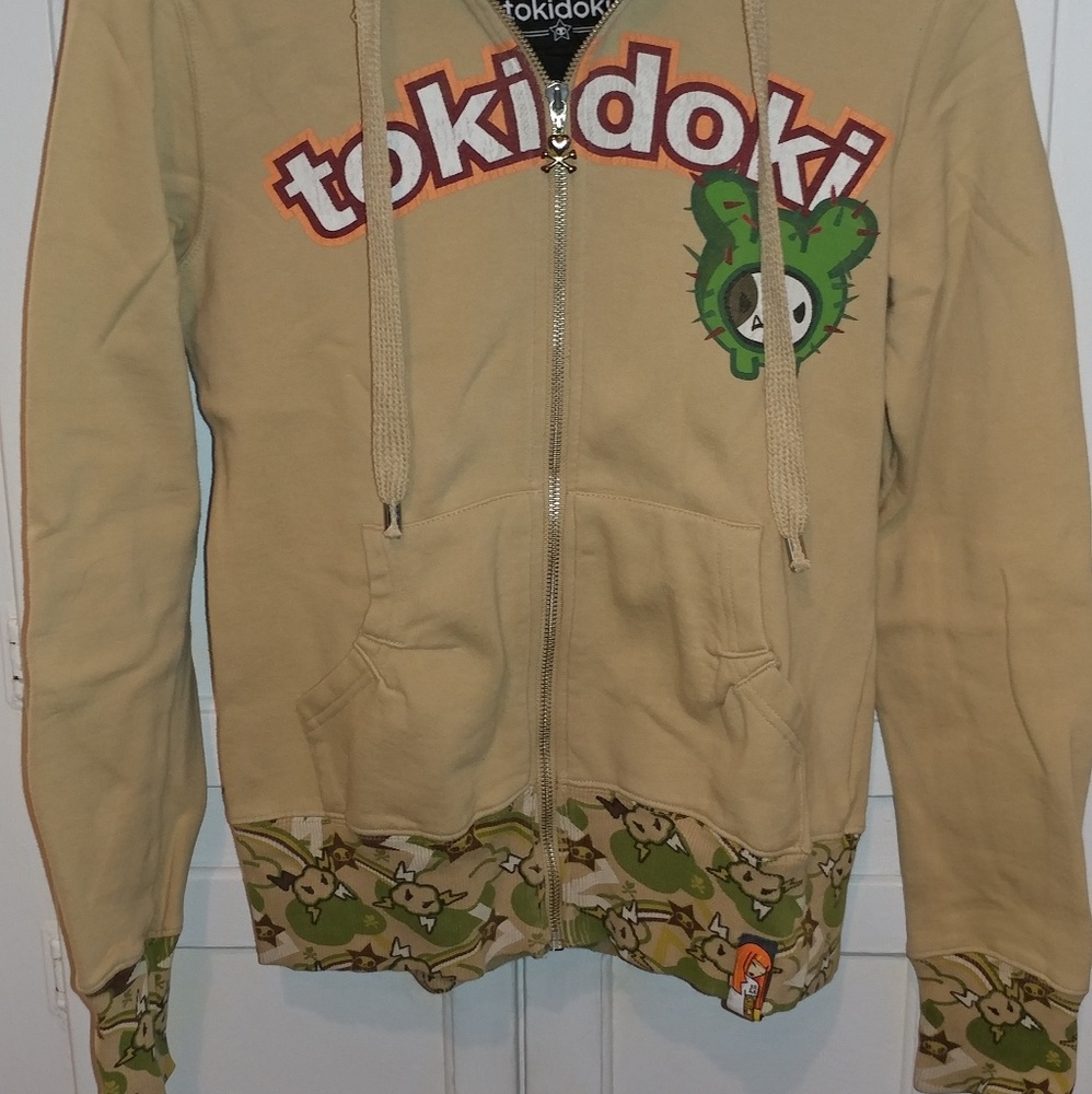 SOLD Women's Tokidoki Beige Fur Lined Hoodie S