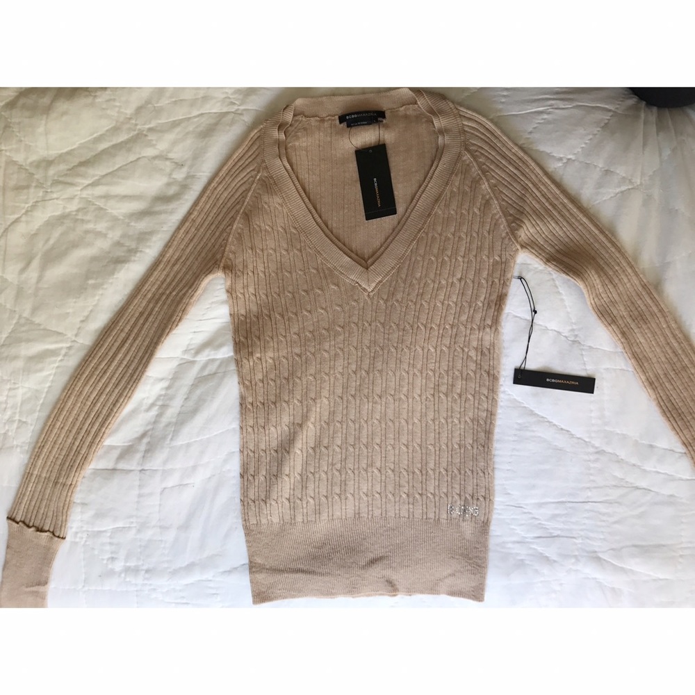 Beige BCBG sweater top