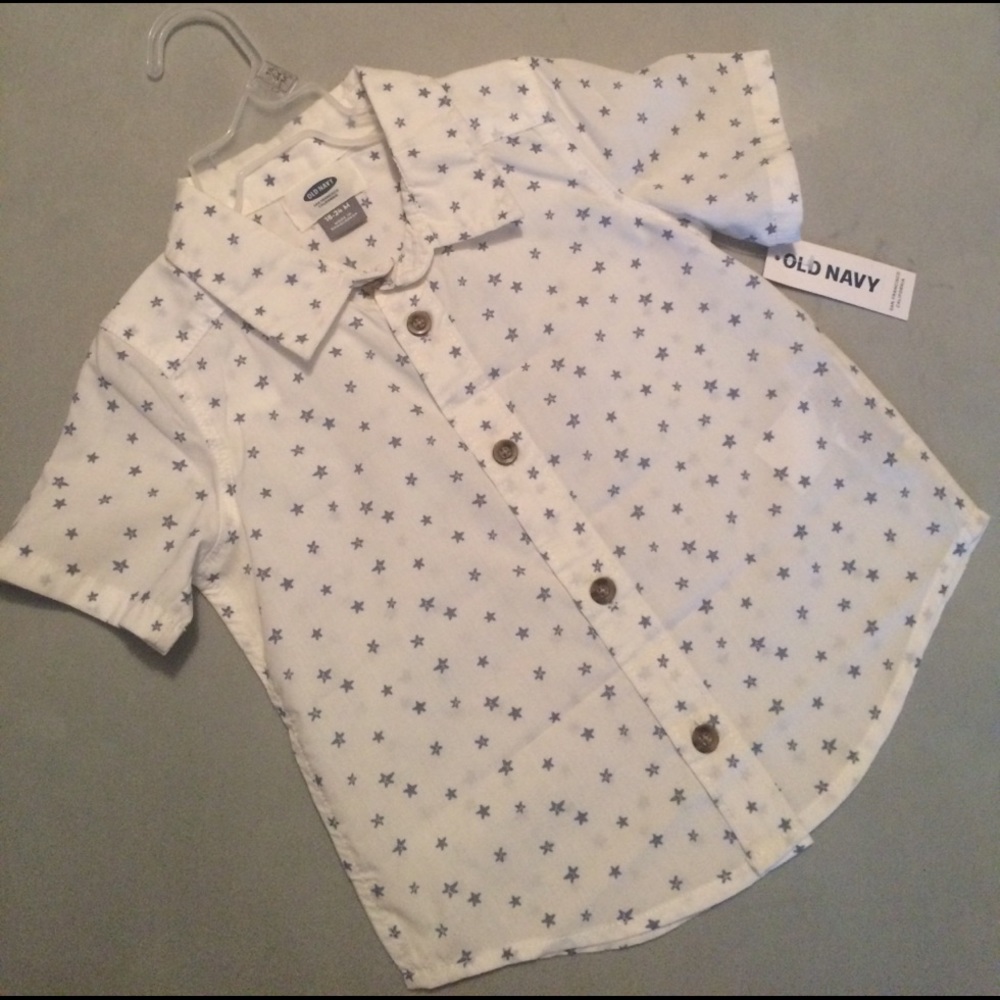 🆕 🇺🇸 Old Navy Blue Star Button Down Shirt