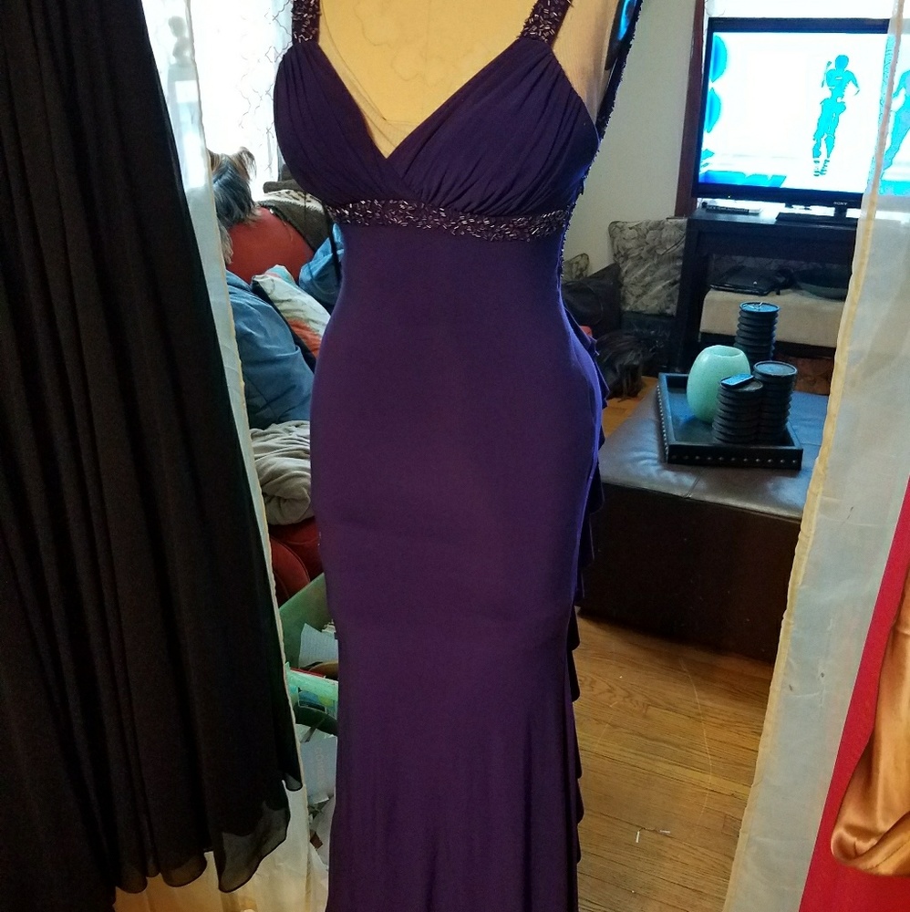 Purple evening gown