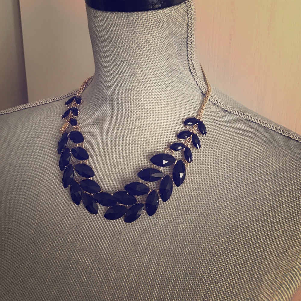 Black statement necklace