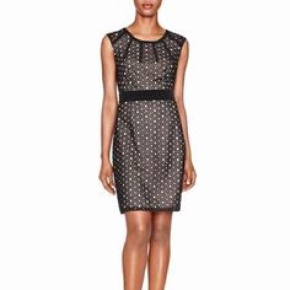Limited black eyelet cocktail dress