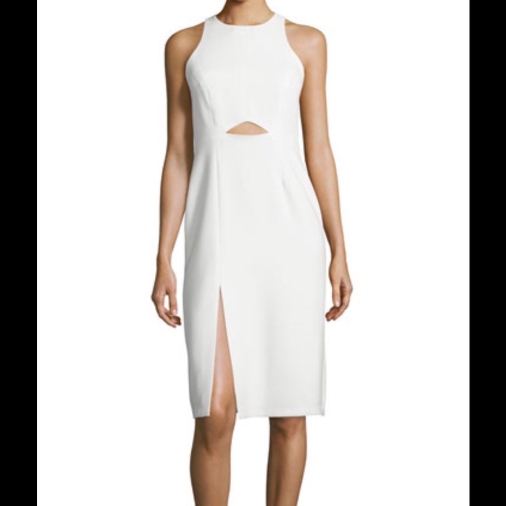 Halston Heritage Sleeveless w. Waist Cutout Dress
