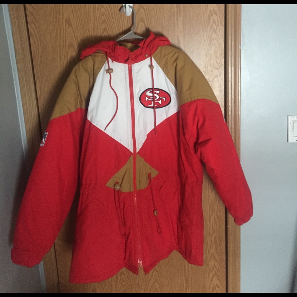 Vintage apex one NFL pro line 49ers winter jacket