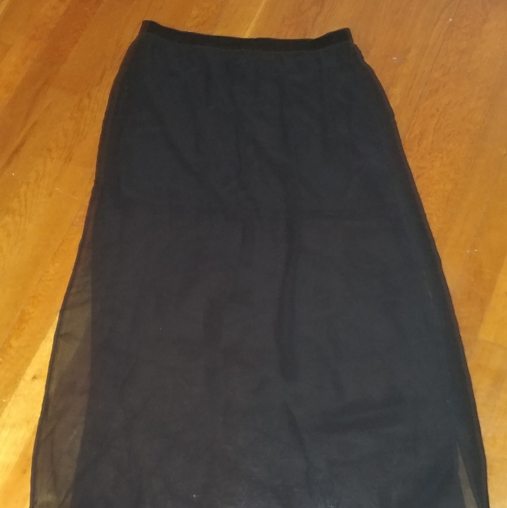 NWT H&M Sheer Maxi Slit Skirt Size 12