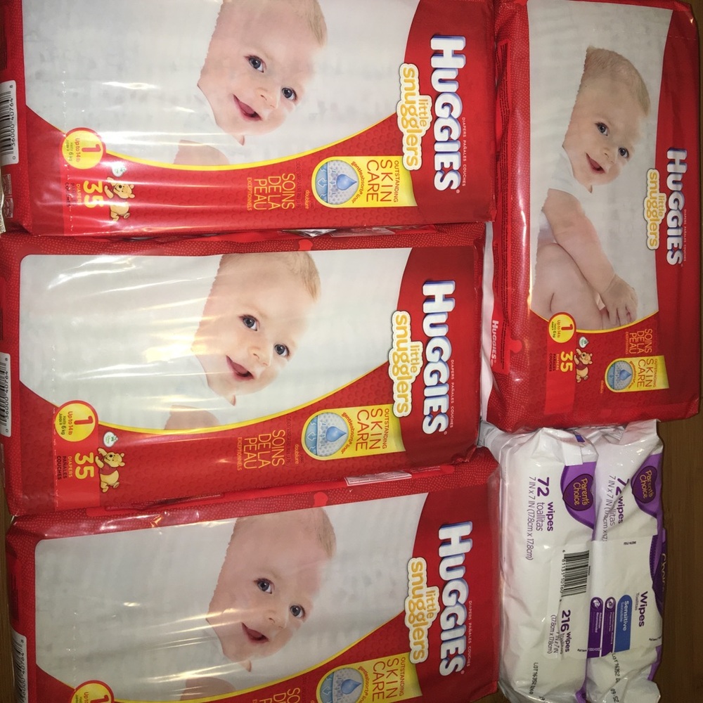 Diapers and wipes bundle