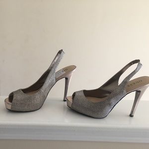 Silver Guess Heels