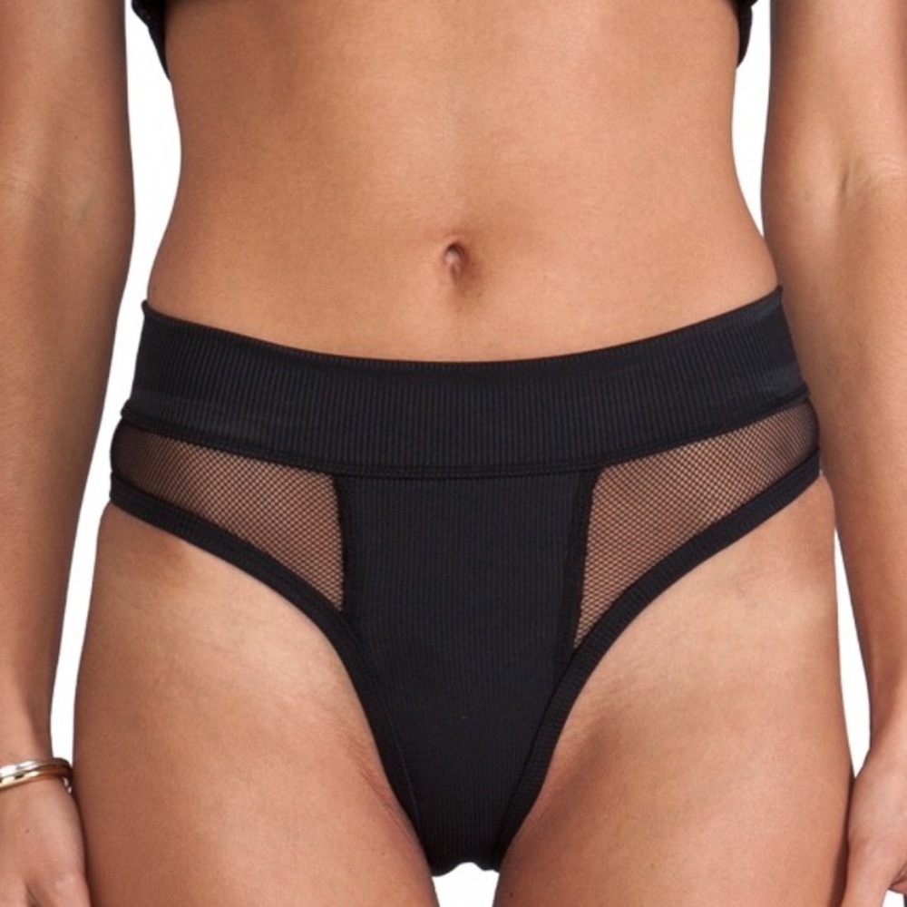 High-Rise Mesh Bikini Bottoms