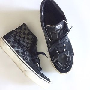 Vans high top checked