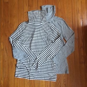 Two brand new J. Crew turtlenecks M