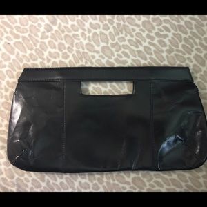 Black Leather Clutch