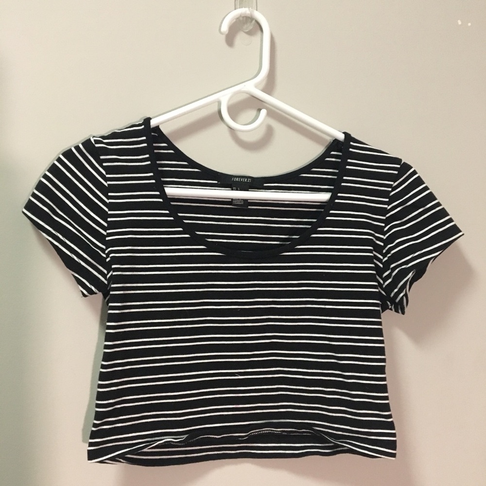 Forever 21 striped crop top
